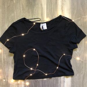 Basic Black Crop Top 🖤